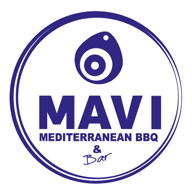 Mavi Mediterranean BBQ and Bar logo.
