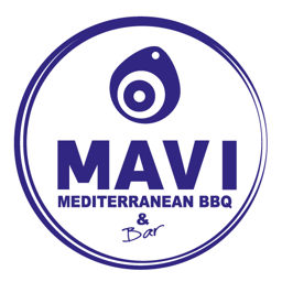 Mavi Mediterranean BBQ and Bar logo.